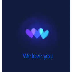 We love you - Postcard